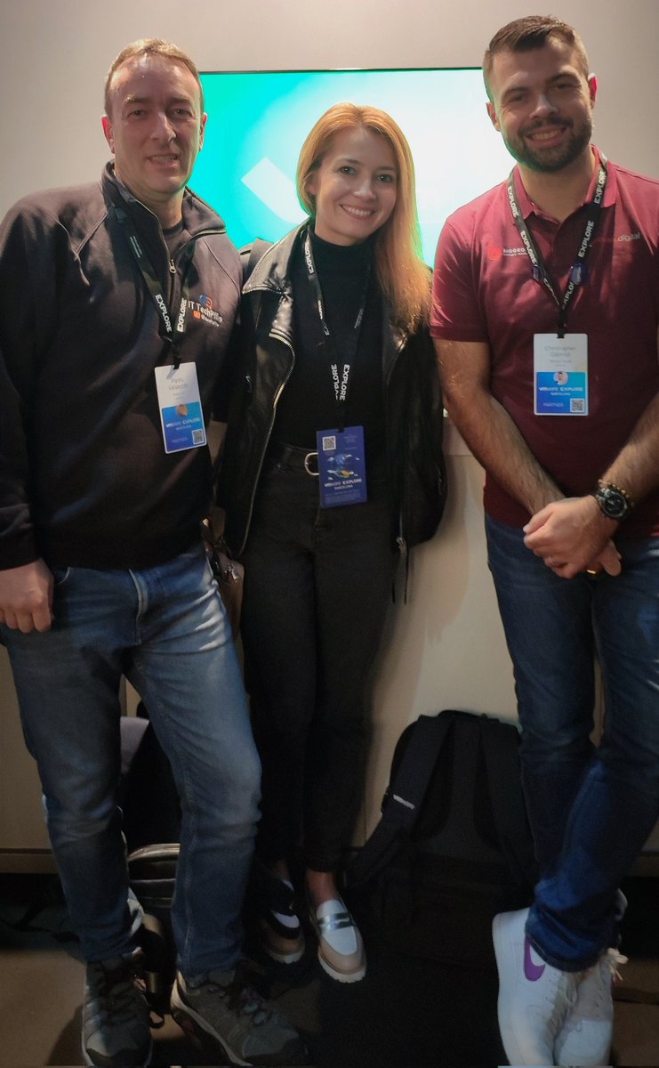 Nice time with <a href="/MadiCristil/">Madalina Cristil</a> and <a href="/c_glemot/">Christopher Glémot</a> at VMware Explore... #veeam #vmwareexplore #vmware #barcelona