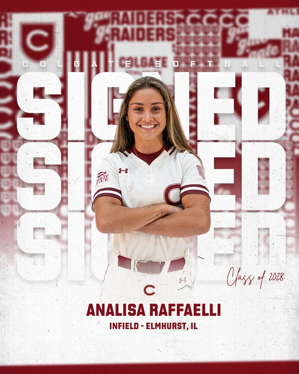 ColgateSoftball's tweet photo. It's Signing Day and we need to Welcome another member of the Class of 2028, Analisa Raffaelli!!

#GoGate https://t.co/rSSvyzFo1I