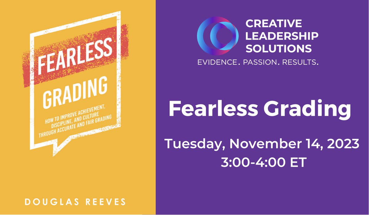 Free Webinar: Dr. Douglas Reeves facilitates a rigorous discussion on practical strategies participants can implement now that produce immediate results. The panel will include CLS Associates and clients. Learn more and register at creativeleadership.net/events.