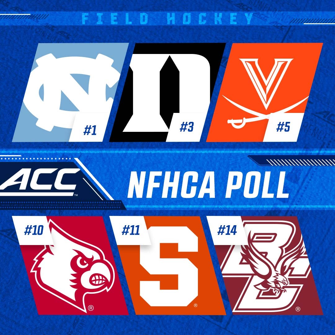 ACCFieldHockey's tweet photo. #ACCFH in the top 25 🏑 https://t.co/2vwU2kc0By