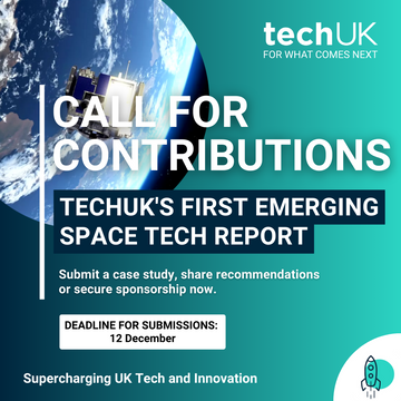 techUK's tweet photo. In early 2024, techUK will publish its first Industry Perspective report on emerging space technologies. Find out how industry stakeholders and members can contribute: https://t.co/kjEqgz0U0I
#SuperchargeUKTech https://t.co/2Ho0zIOzs3