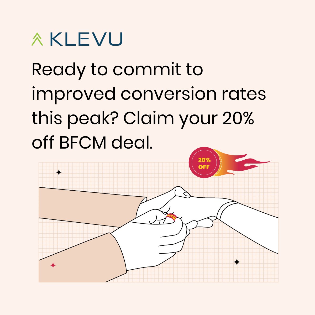 🚀 Ready for an engaging holiday shopping spree with Klevu AI? Act fast! Choose 2+ products by Nov 24th for a 20% annual contract discount. 

Book your demo now &gt;&gt; hubs.li/Q028c6zX0 
#BFCM