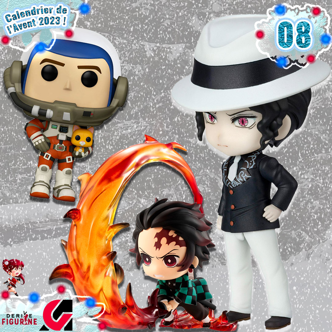 DeriveFigurine's tweet photo. 🎁#Concours🎁Calendrier de l'Avent 2023 📅

Lot 08👉x1 figurine Demon Slayer Tanjiro Hold + Muzan Mini Figuarts + Pop! Buzz l'Eclair 😍🥰

Pour jouer, c'est par ici 🔥➡️ https://t.co/ncXeez0PdO

Pensez à follow @DeriveFigurine + @ActuG et #RT ce tweet 😋

Sommaire du calendrier📅➡️ https://t.co/xaGzlpZ7aJ