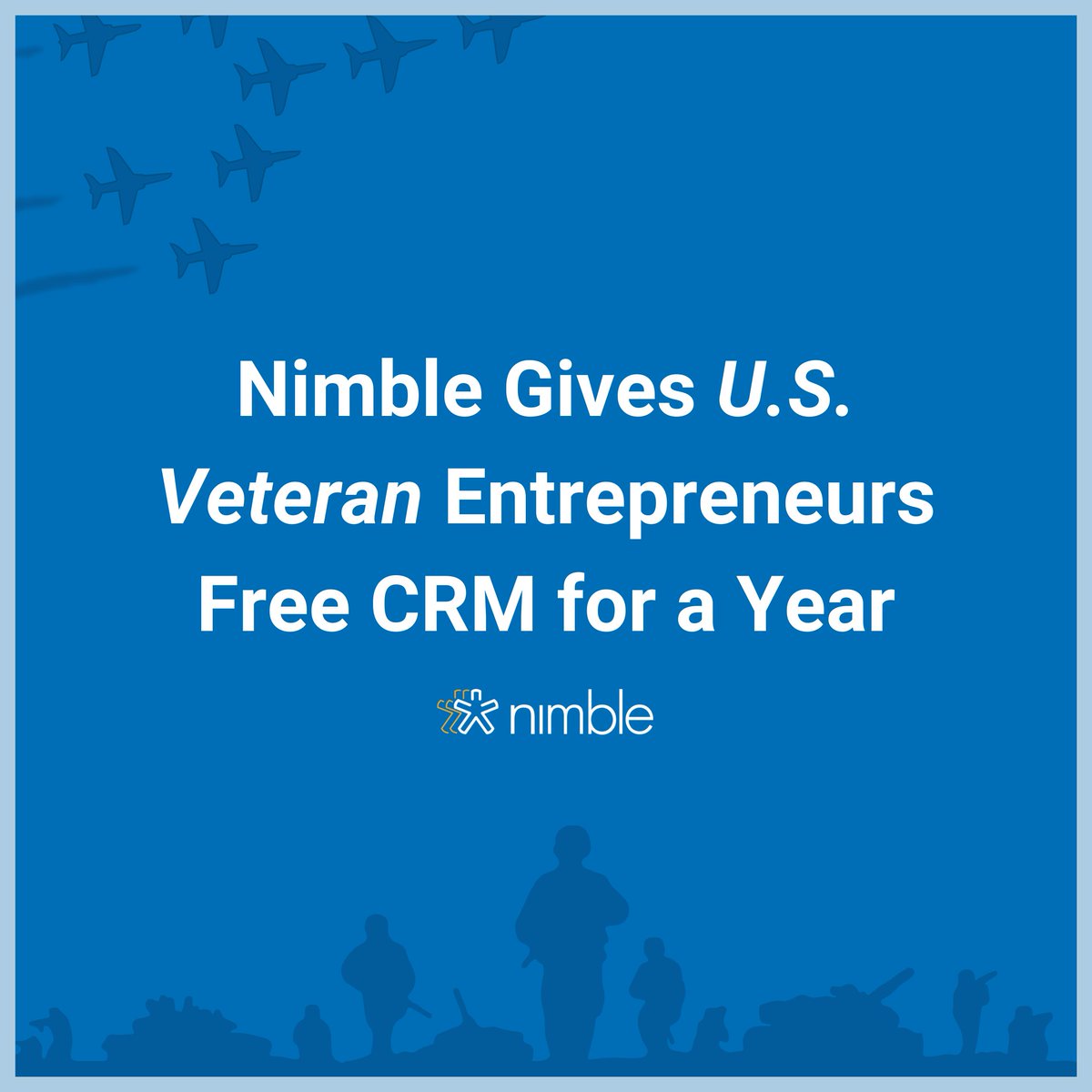 U.S. veterans, we're here to support your business journey with a FREE 1-year Nimble subscription. 🇺🇸

As we salute the bravery and dedication of our current and past military members, we're committed to giving back.

More: nimble.com/veterans/

#Vetpreneur #VeteranBusiness