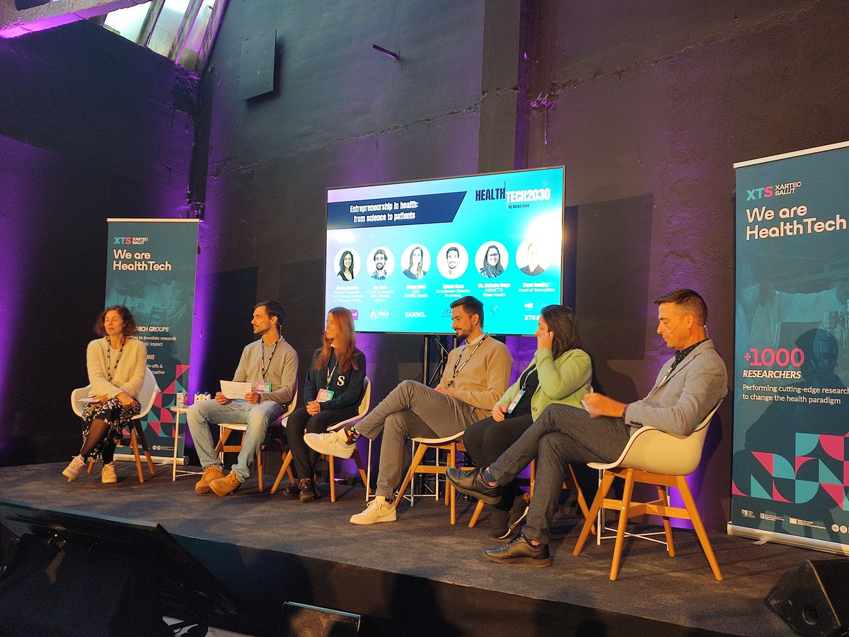 StatsNuria's tweet photo. Interesting discussion at #HealthTech2030 @XartecSalut from science to patients: how we can do it better and faster? #talent #networking #synergies #collaboration #innovation #investments. https://t.co/9cCsuq9yuW