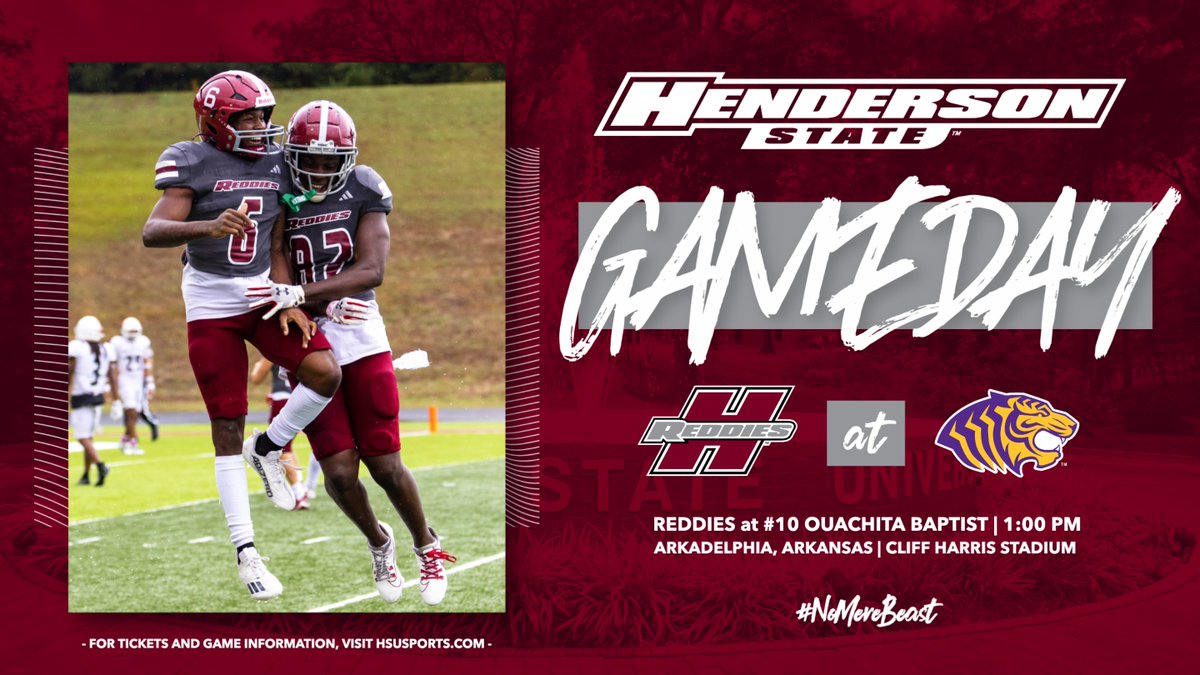 Not every 𝙂𝘼𝙈𝙀 𝘿𝘼𝙔 is made the same... some just mean a little bit more. Reddies vs. Tigers. 🔴 vs. 🟣 Arkadelphia vs. Arkadelphia. It's the 96th Battle of the Ravine! 🏈 🆚 No. 10 Ouachita ⏰ 1:00 PM 📍 Cliff Harris Stadium 📺 hsusports.com/coverage #CodeRed