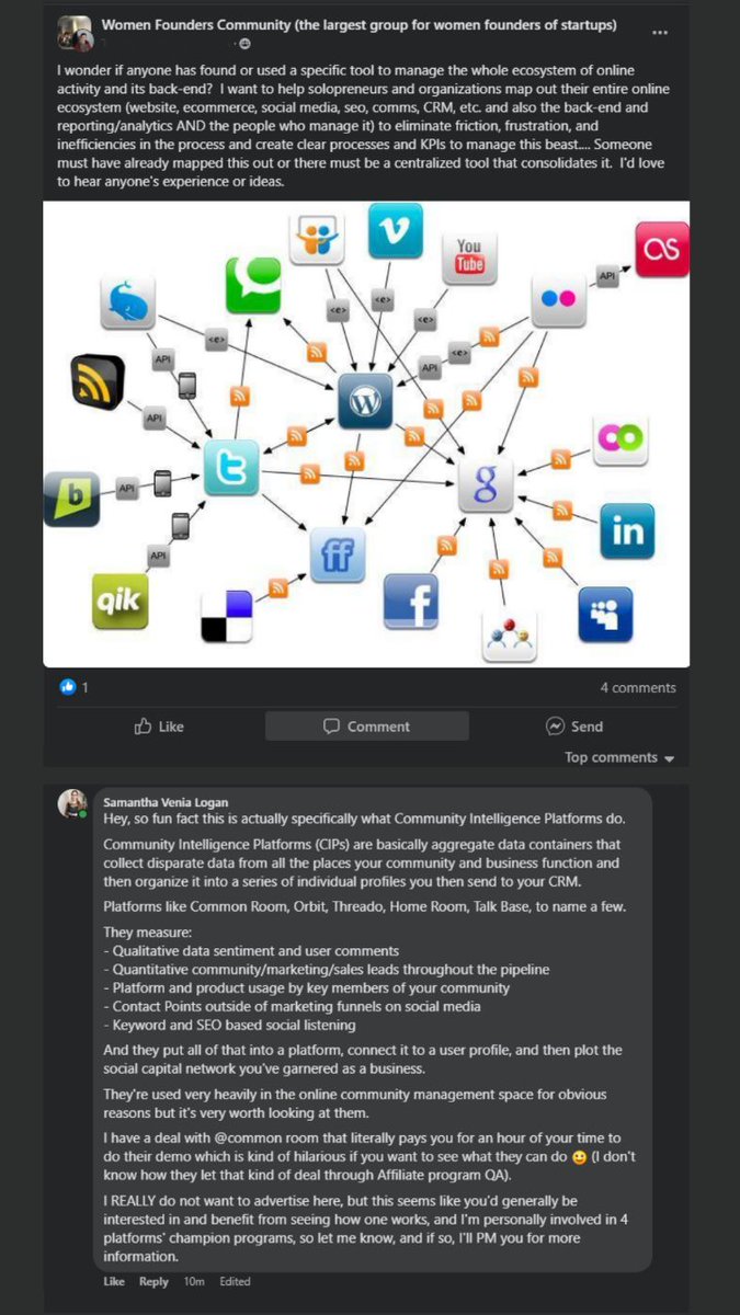 SamanthaVenia's tweet photo. There's a new suite of internet software that will solve your desperate #communityplatforms woes and you need to know about it... And if you happen to be curious... explore @CommonRoomHQ feel free to click here! https://t.co/Z2foW2w1wi https://t.co/xEMCv62NZK