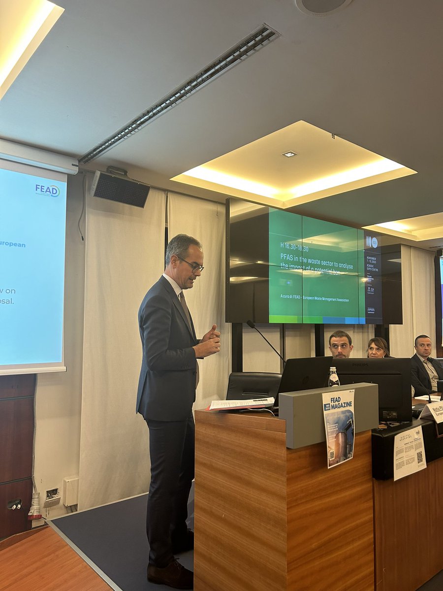 <a href="/MPellegriniEC/">Mattia Pellegrini</a> states that “the first step is to gather data” during FEAD’s conference on PFAS in waste.
