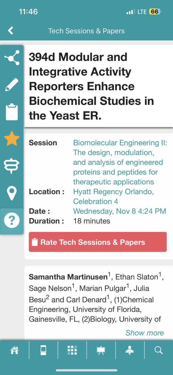 sammartinusen's tweet photo. Hey @ChEnected #AIChE2023 !! Come to Celebration 4 at 4:20 PM to hear about my work on utilizing yeast to study and engineer PTM-enzymes! @UFLChE @UFWertheim @UFexplore @aichewic https://t.co/BAMuwTqCTt