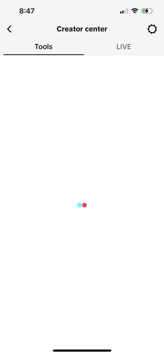 AndradaCreates's tweet photo. Is anyone else having this problem on the Tiktok Creator Center? It is forever loading. I have restarted my phone and the app, but nothing ever loads https://t.co/pAhw6IvWlr