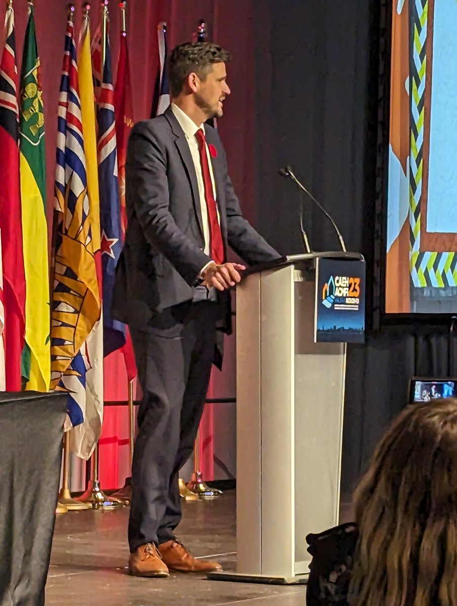 @seanfrasermp Minister of Housing, Infrastructure, and Communities, is our day one Lunch Keynote. 'If we can afford to send our citizens to war, we can afford to take care of them when they come home.' Excellent sentiments on Indigenous Veterans Day. #caeh23
