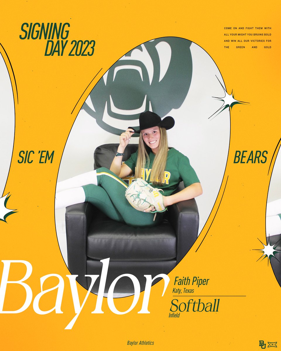 Staying in Texas and joining the Baylor Family! 

𝑾𝒆𝒍𝒄𝒐𝒎𝒆 to Waco, Faith 🤩

#SicEm 🐻🥎