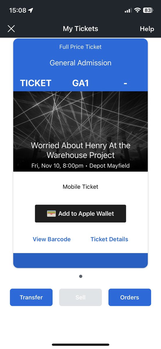 jercho_17's tweet photo. Selling 2 WHP worried about henry 10th nov tickets, will be transferred through ticketmaster at face value price, £40 each, can do paypal through goods and services at the expense of the buyer. DM if interested
#warehouseproject #WHP #worriedabouthenry https://t.co/u10eJF5rzX