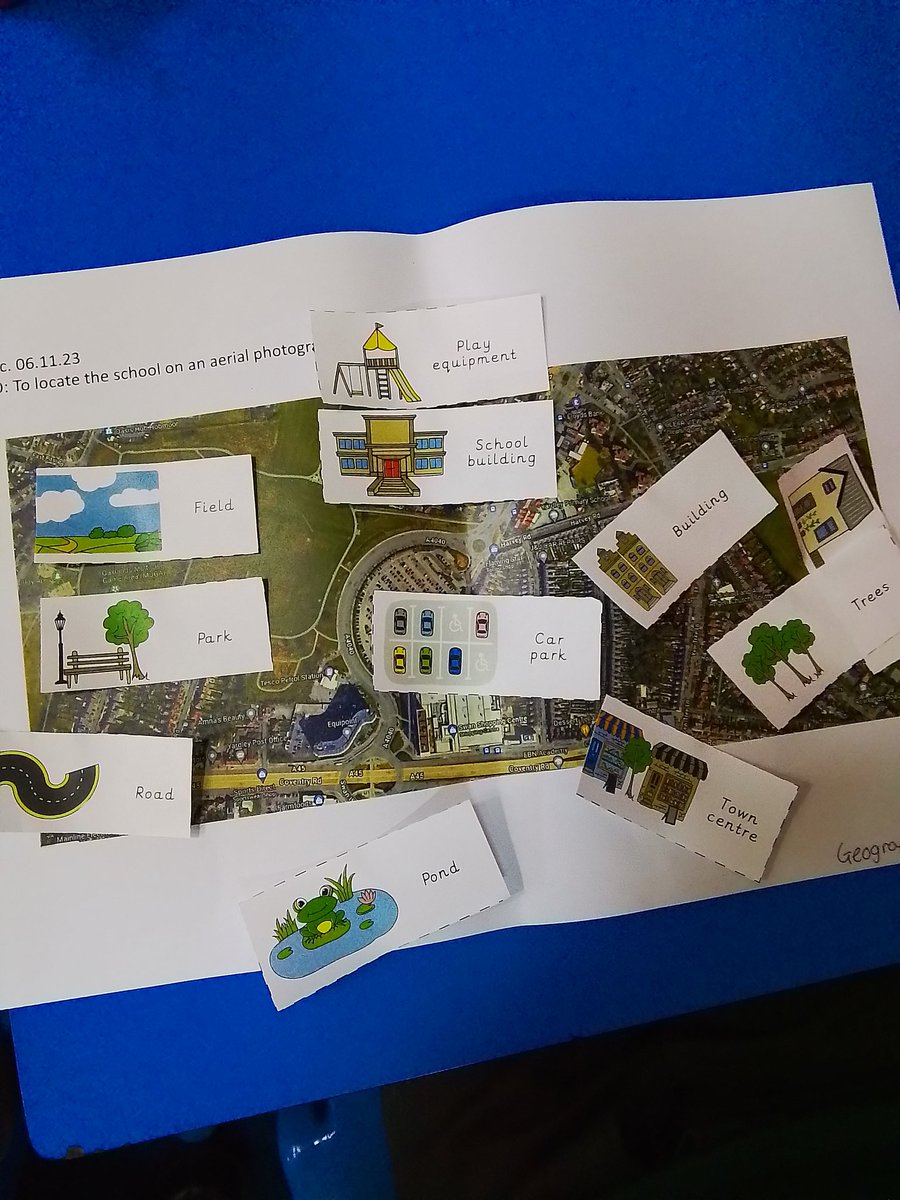 MrShahsClass's tweet photo. We have been thinking about aerial views in Geography today. We looked carefully at an aerial photograph of our local area and labelled the key features. We were very excited to use Google Earth and explore where in the world we are.  #curiosity @YPSGeography #teamwork https://t.co/KW12RrIaAt
