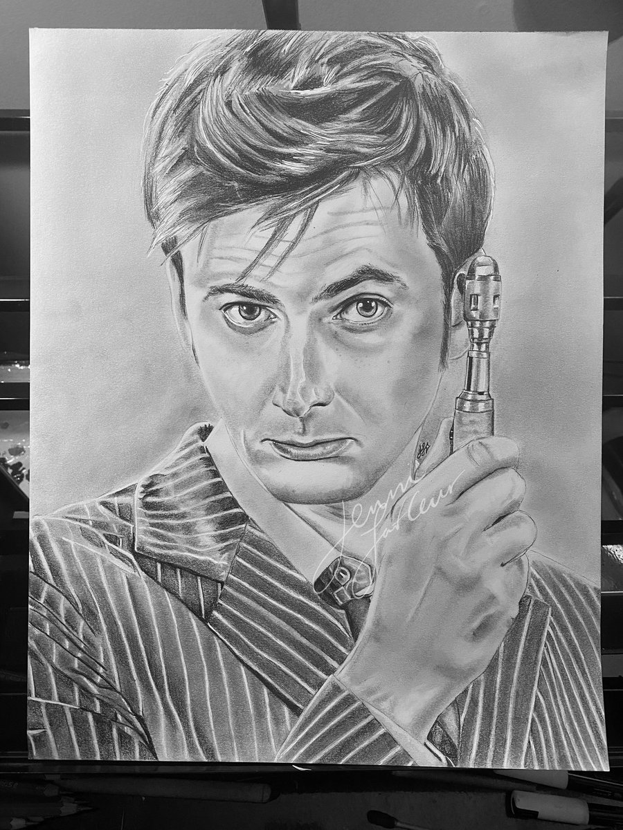 I finished this one last night and I’m really proud of it so I’m sharing it everywhere. #DavidTennant #DoctorWho #portraitartist #yegartist