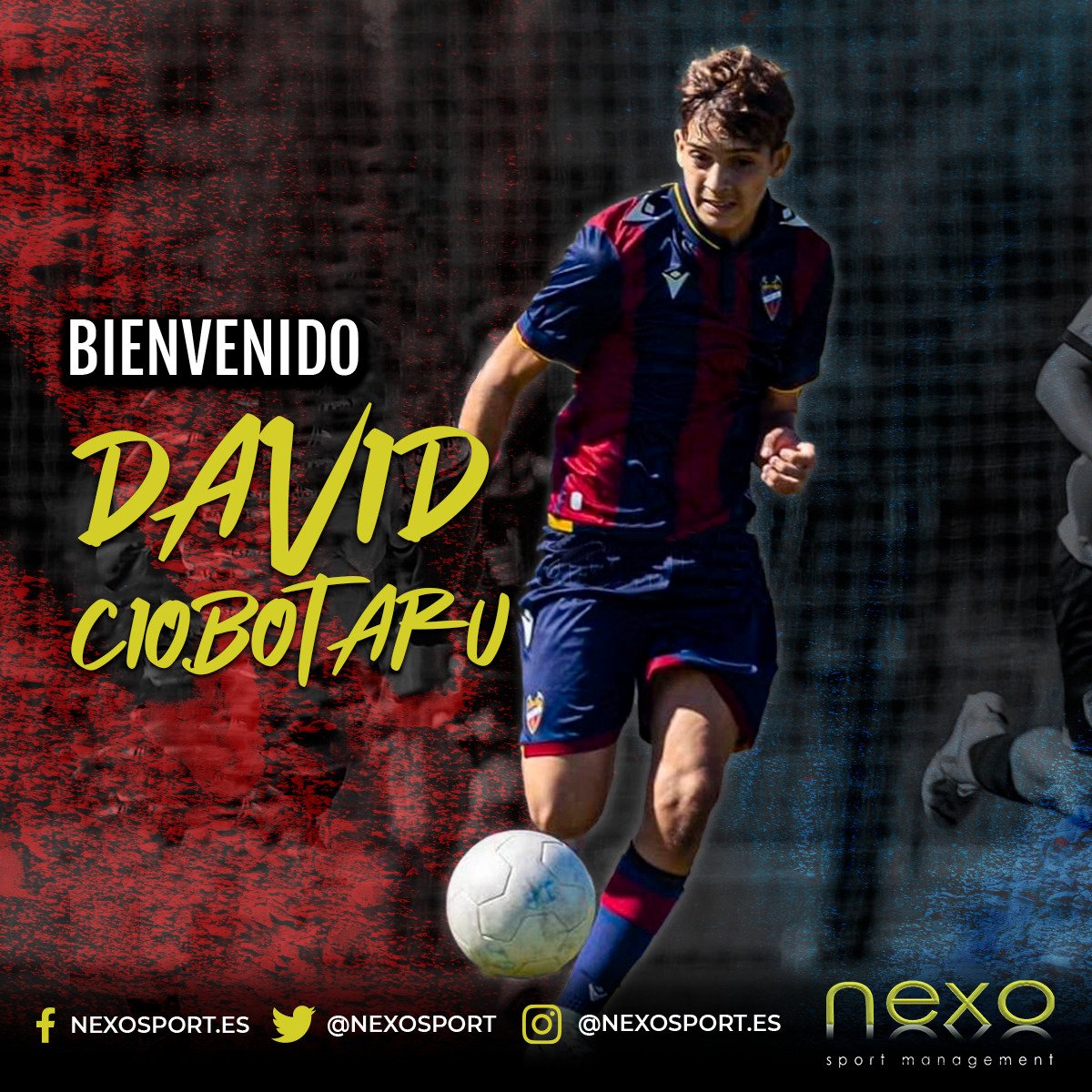 ✅Bienvenido David Ciobotaru a la familia de #nexosport ✍️ Fantástico jugador del Levante UD #Infantil Preferente ⚽️¡Muy contentos de iniciar este camino juntos! #SoyNexo