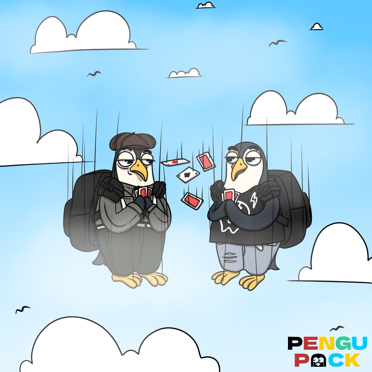 pengupack's tweet photo. GM world... 
Lets playing card at the sky...

Sky full of cloud...

FREE MINT @opensea
Lets rock the world

#nft #nfts #NFTPROJECTS #NFTGiveaway #nftcollector #NFTdrop #NFTsales https://t.co/48yyQnyxgT