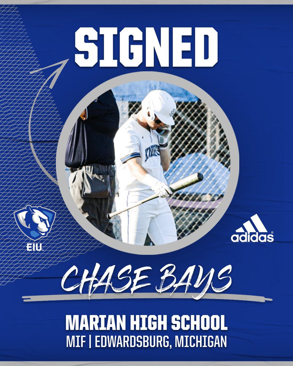 EIU_Baseball's tweet photo. 🖌𝙎𝙄𝙂𝙉𝙀𝘿
It’s official!
Help us welcome 𝐂𝐇𝐀𝐒𝐄 𝐁𝐀𝐘𝐒 to the PANTHER FAMILY!
@cbays112 | #RollThers https://t.co/4zxgok0oy5