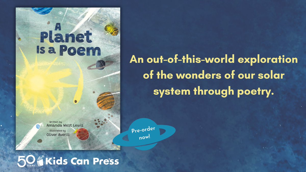 On STEAM Day and I Read Canadian Day, we’re introducing A PLANET IS A POEM, written by @AmandaWestLewis and illustrated by <a href="/OliverAverill/">Oliver Averill</a>. A PLANET IS A POEM is available to pre-order now! bit.ly/47gIldG