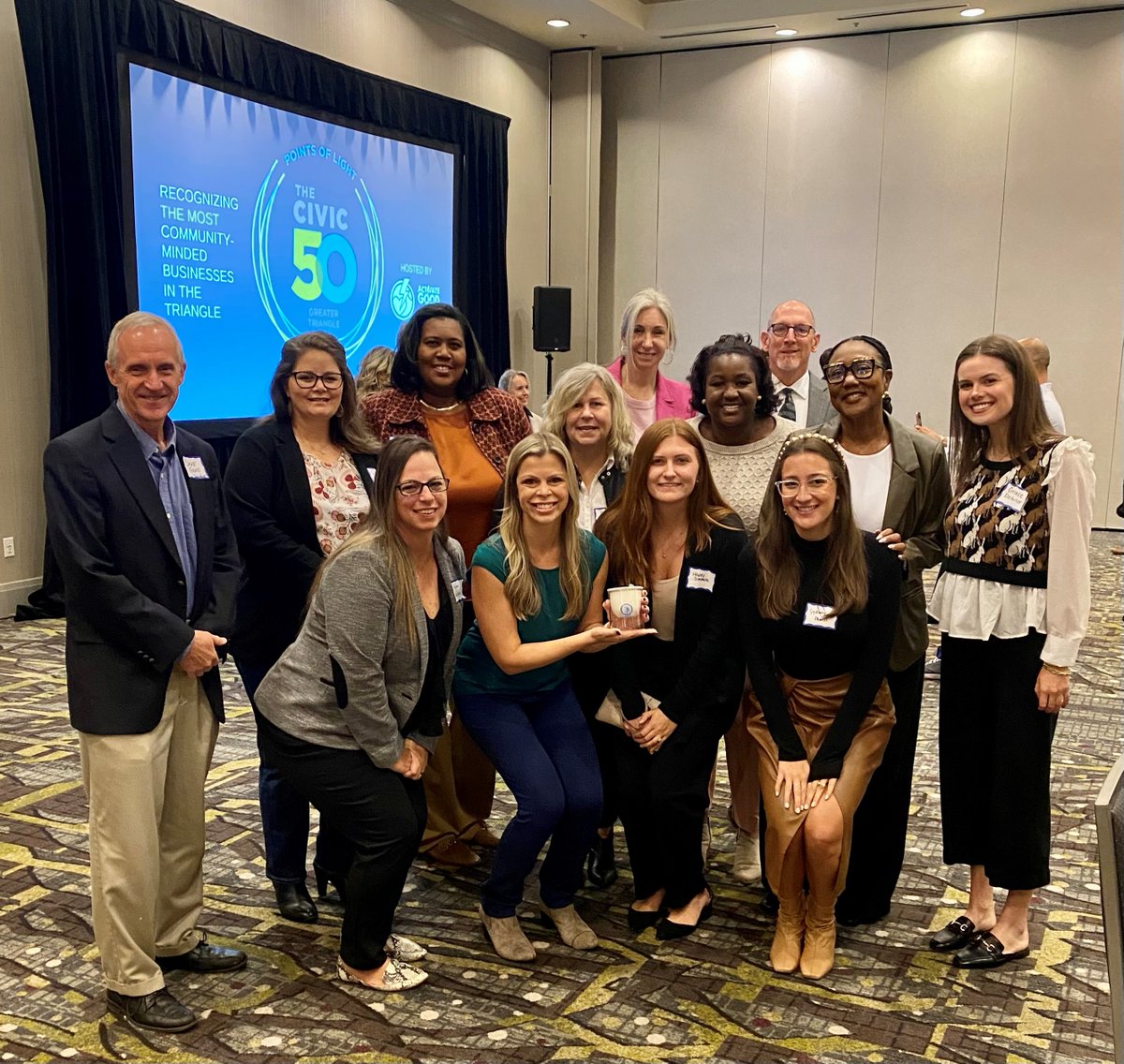 Veradigm's tweet photo. Thank you to @ActivateGood and @PointsofLight for recognizing Veradigm as one of the 50 most community-minded companies in the Triangle! We are proud of all who make this possible. Together we can do great things! #VeradigmLife #GiveBack #Civic50 https://t.co/Z2Ap6SdFv7