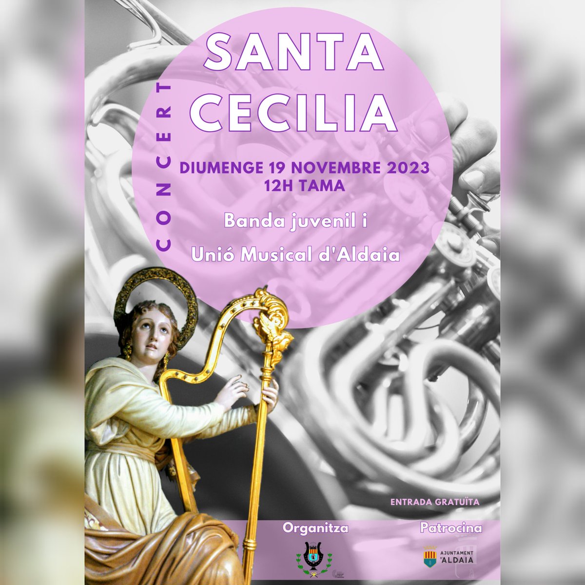 Concierto de Santa Cecilia 2023

📆 Domingo 19 de Noviembre 
🕛12h
📌Auditorio TAMA

#santacecilia23 #umaldaia #tama