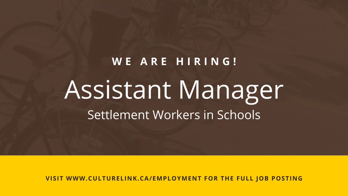 In this role, you will work closely with the SWIS team and manager to foster and enhance relationships with our stakeholders and community partners. For more information about the position, please visit: bit.ly/CLEmploymentOp…