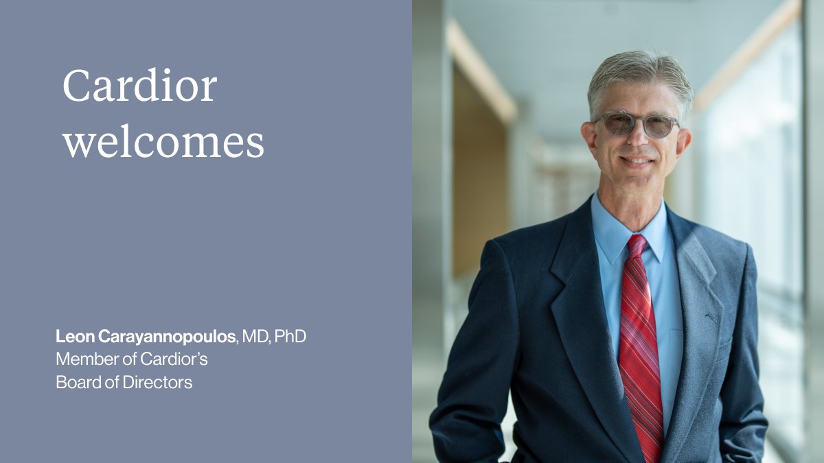 Cardior Pharmaceuticals - a Novo Nordisk company (@cardiorpharma) on Twitter photo We are very happy to have Leon Carayannopoulos on the Board! Leon's experience in translational development, clinical pharmacology and early patient programs will be a valuable contribution to <a href="/CardiorPharma/">Cardior Pharmaceuticals - a Novo Nordisk company</a> as we continue our #HFREVERT Phase 2 study evaluating #CDR132L. We are very happy to have Leon Carayannopoulos on the Board! Leon's experience in translational development, clinical pharmacology and early patient programs will be a valuable contribution to <a href="/CardiorPharma/">Cardior Pharmaceuticals - a Novo Nordisk company</a> as we continue our #HFREVERT Phase 2 study evaluating #CDR132L.
