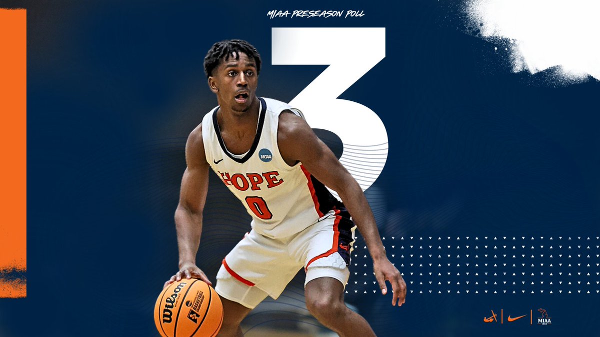 HopeAthletics's tweet photo. The Hope College men's basketball team finishes third in the MIAA Preseason Coaches Poll. Fifth-year senior guard Clayton Dykhouse and junior center Gabe Quillan are among the Flying Dutchmen's key returners. #d3hoops

https://t.co/nvp3CYeMvB https://t.co/6Xz2Fmyloz