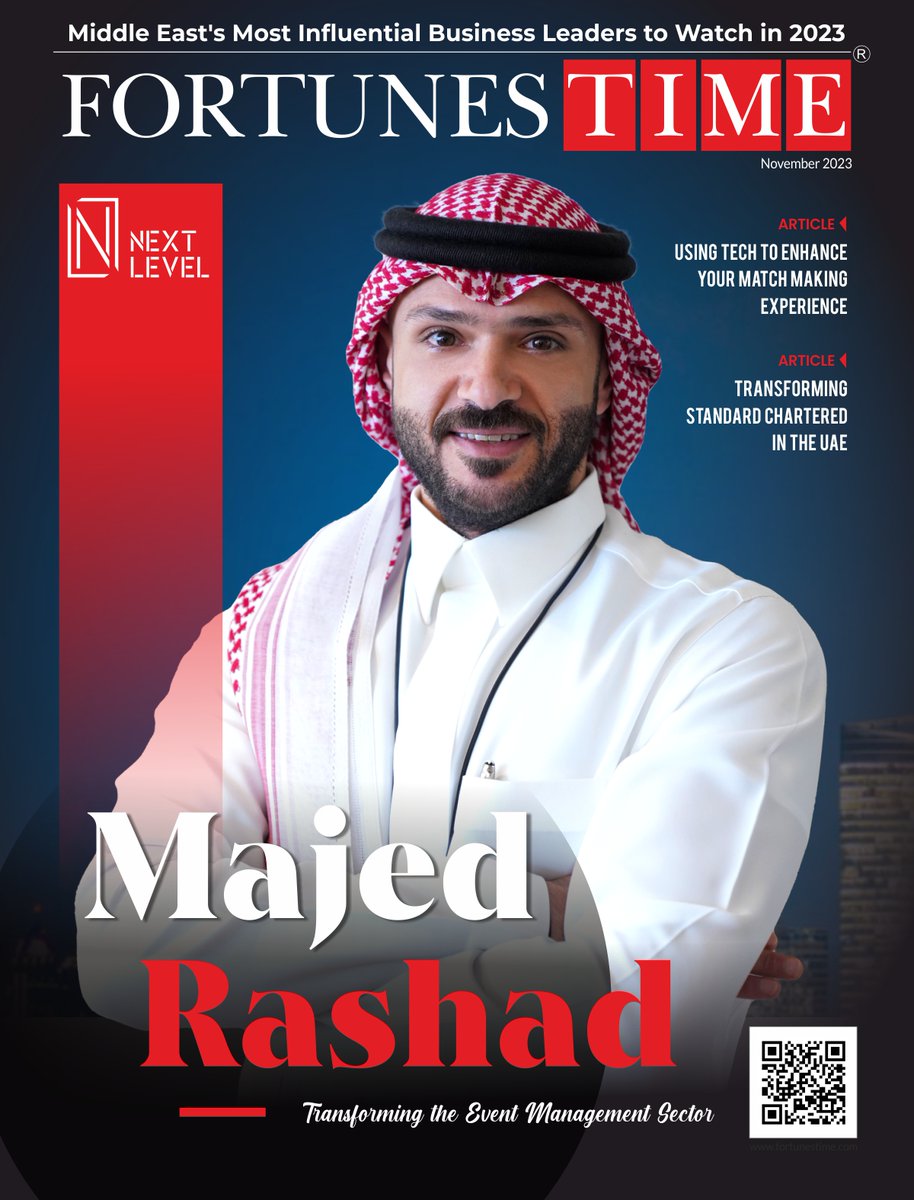 Fortunes Time Magazine spotlights, Majed Rashad, Founder &amp; CEO of NEXT LEVEL INTERNATIONAL <a href="/nextlevelksa/">NEXT LEVEL</a> , gracing the cover as one of the Middle East's Most Influential Business Leaders to Watch in 2023
 
Here are the key moments from the interview
👇 
 cutt.ly/SwTUa1Dd