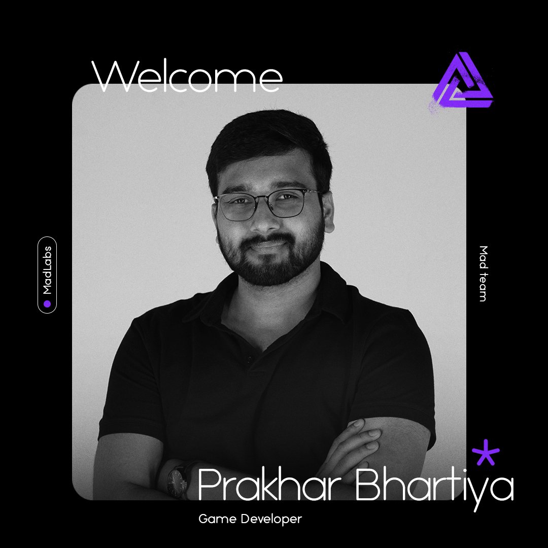 Meet MadLabs' new Game Developer Prakhar Bhartiya, who has 5 years of experience in Immersive XR, Game Dev, and ML/AI work at startups, multinational corporations, and research labs. His mentorship has empowered over 150 students in the XR field.

So glad to have you on board!