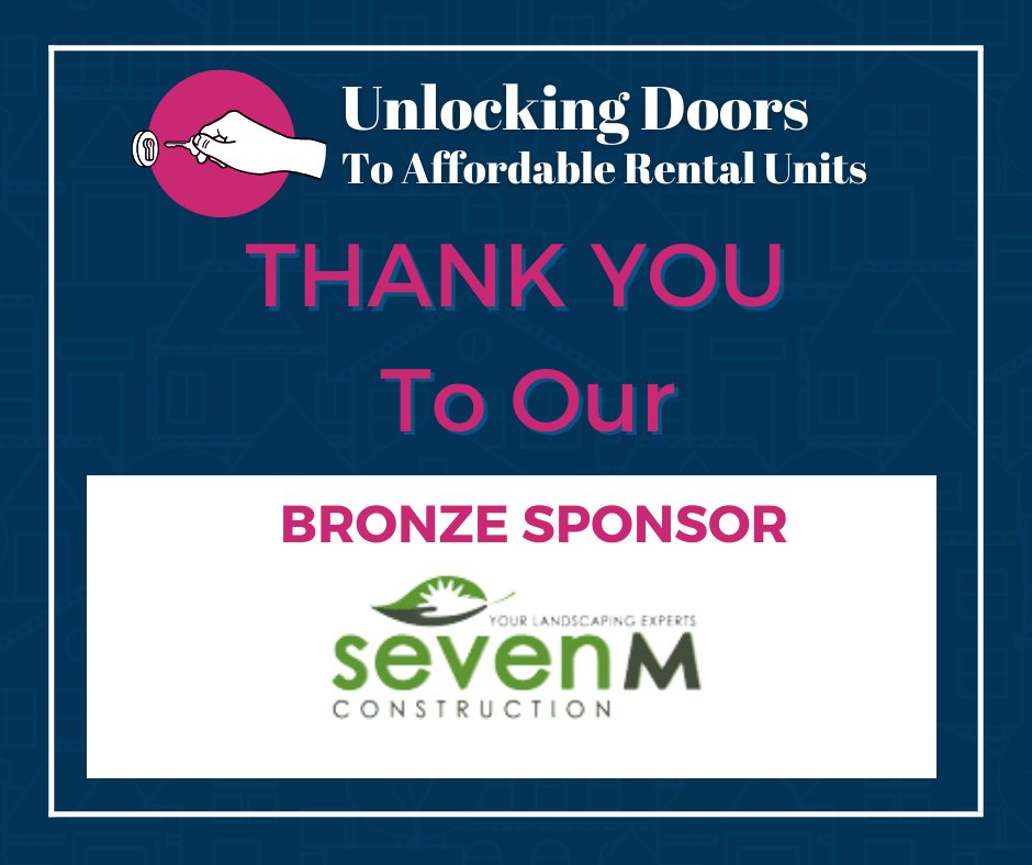 Thank you to SevenM Construction, Your landscaping experts, for the ongoing support as a bronze sponsor during our Unlocking Doors to Affordable Rental Units event!

#StAlbertHousingSociety #AffordableHousing
