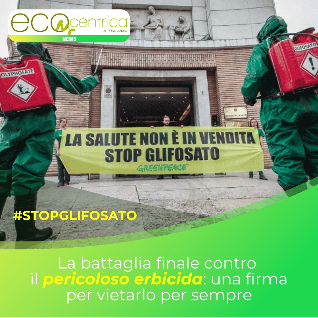 #StopGlifosato
Una firma per una causa cruciale: bandire per sempre il #glifosato in #Europa! L'autorizzazione al pesticida scade a dicembre: è ora di dare priorità alla salute pubblica e alla protezione dell'#ambiente, facciamo sentire la nostra voce!

📷 act.gp/stopGlifosato