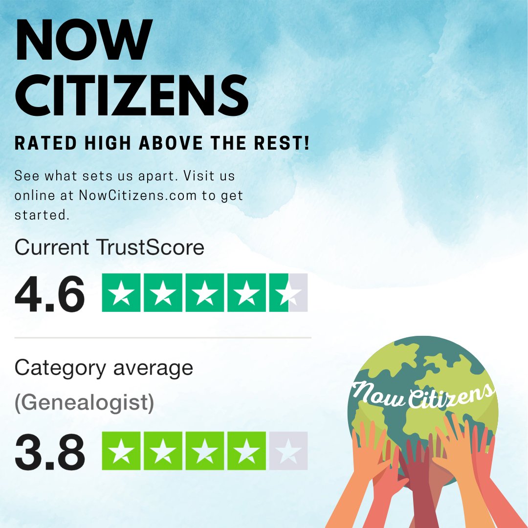 Now Citizens is rated high above the rest on Trustpilot! If you’re considering embarking on an Irish or Italian dual citizenship journey, contact us to get started.

#dualcitizenship #eucitizenship #twopassports #genealogist #italy #ireland #juresanguinis