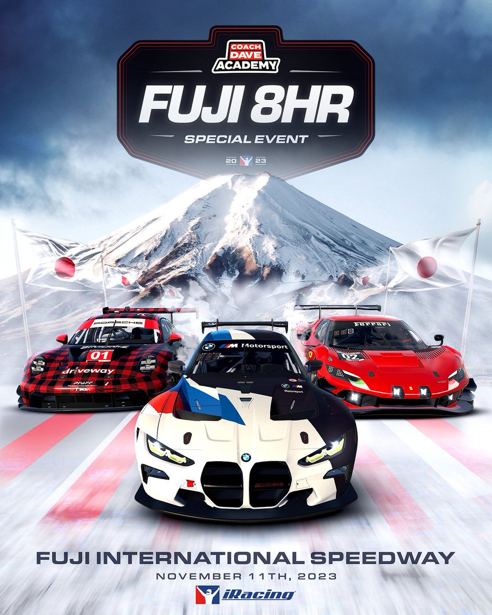 🇯🇵 Fuji 8HR 🇯🇵

Pack your bags, iRacers! We're traveling to Japan this weekend!