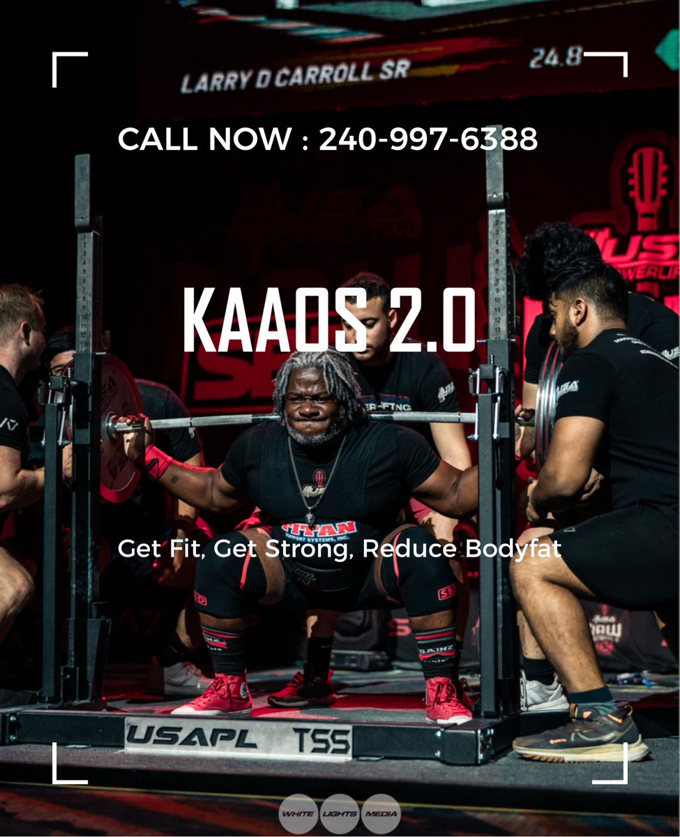 Call for personal training.

#GetStrongwithLarry
#GetFitwithLarry
#ReduceBodyFatwithLarry
#HallofFameAthlete
#KAAOSNutrition
#DCStrong
#Powerlifting
#Powertraining
#Strengthtraining
#PersonalTrainer
#FitnessProfessional
#Liftheavy
#WeightTraining