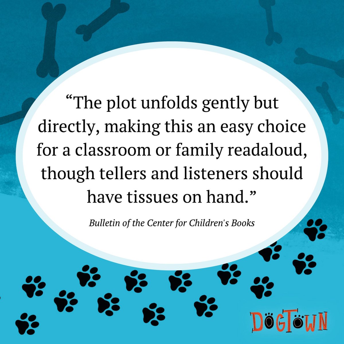 choldenko's tweet photo. What a lovely review for DOGTOWN from The Bulletin of the Center for Children’s Books. One of my very favorite things is hearing from teachers and students who are reading my books together, so this means a lot.
Thanks, #BCCB! ❤️ @kaaauthor @MacKidsBooks #mglit https://t.co/aAxpCxnBRL