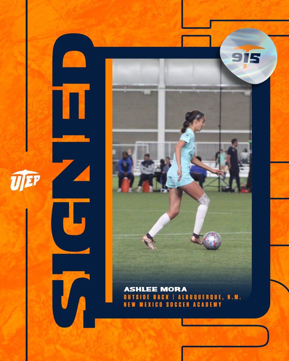 𝓢𝓲𝓰𝓷𝓮𝓭✍️ Welcome to the 915, Ashlee Mora! 🔸 This 2x state cup champion is joining the Miners to strengthen our backline as an outside back! 💪 #RiseUp915 | #PicksUp