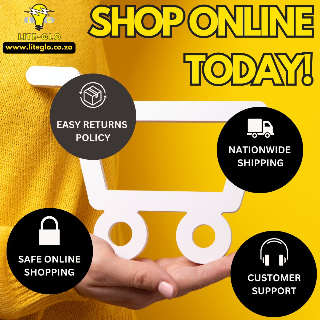 lite_glo's tweet photo. Explore Our Online Shop Today and Discover Your Next Must-Have! ⚡️
💡NATIONAL WIDE SHIPPING; Free for orders over R1000 /
Flat Rate of R99 
💡EASY RETURNS POLICY; Not Happy? Return it
Products Guaranteed 
💡CUSTOMER SUPPORT; Leaders in the Industry
 #LiteGlo #LiteGloElectrical https://t.co/YRxSeP9VZl