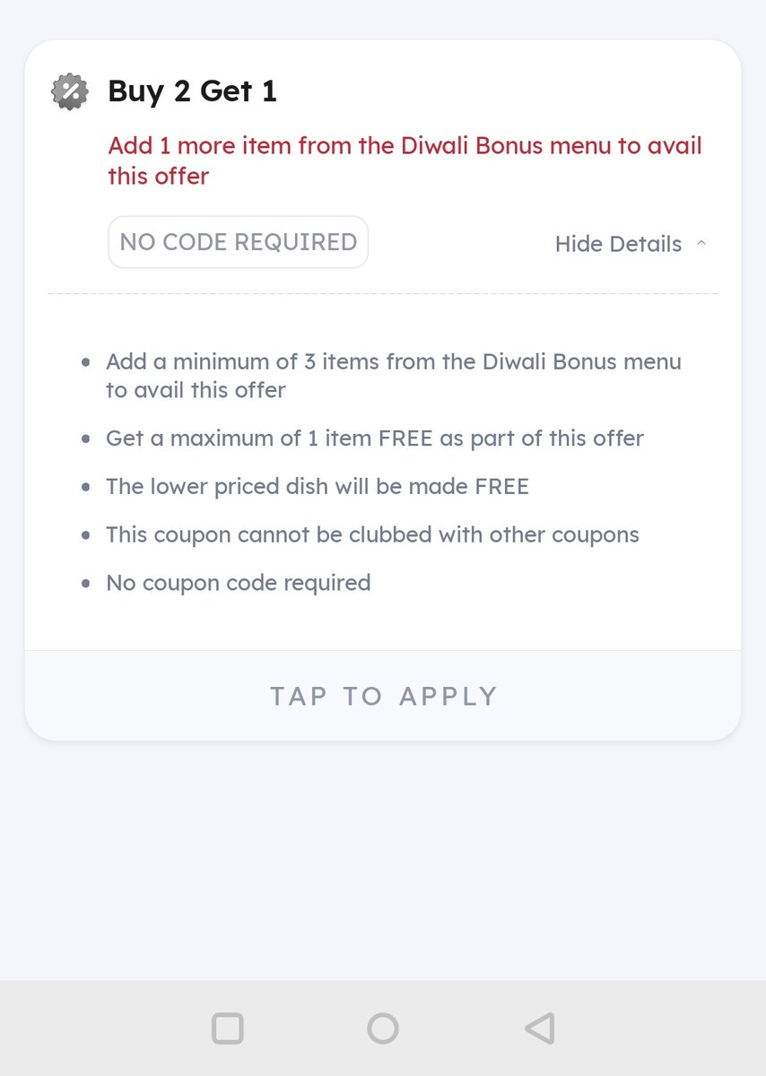 Rudras830's tweet photo. @shantharam1 Let me show you freshly introduced "fake"wali #offer by #Zomato Buy 2 Get 1 #scam You need to add 3 items to avail it though! https://t.co/71obUXBdeq