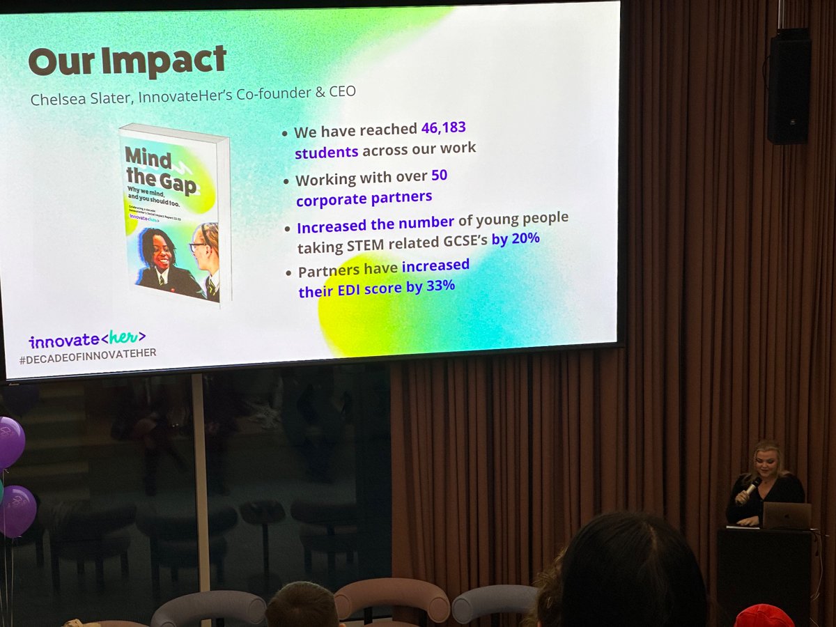 Wow, 10 yrs of getting girls into the tech industry & getting the tech industry ready for girls. Huge congrats @innovateheruk @_slates on the difference you’ve made. #decadeofinnovateher