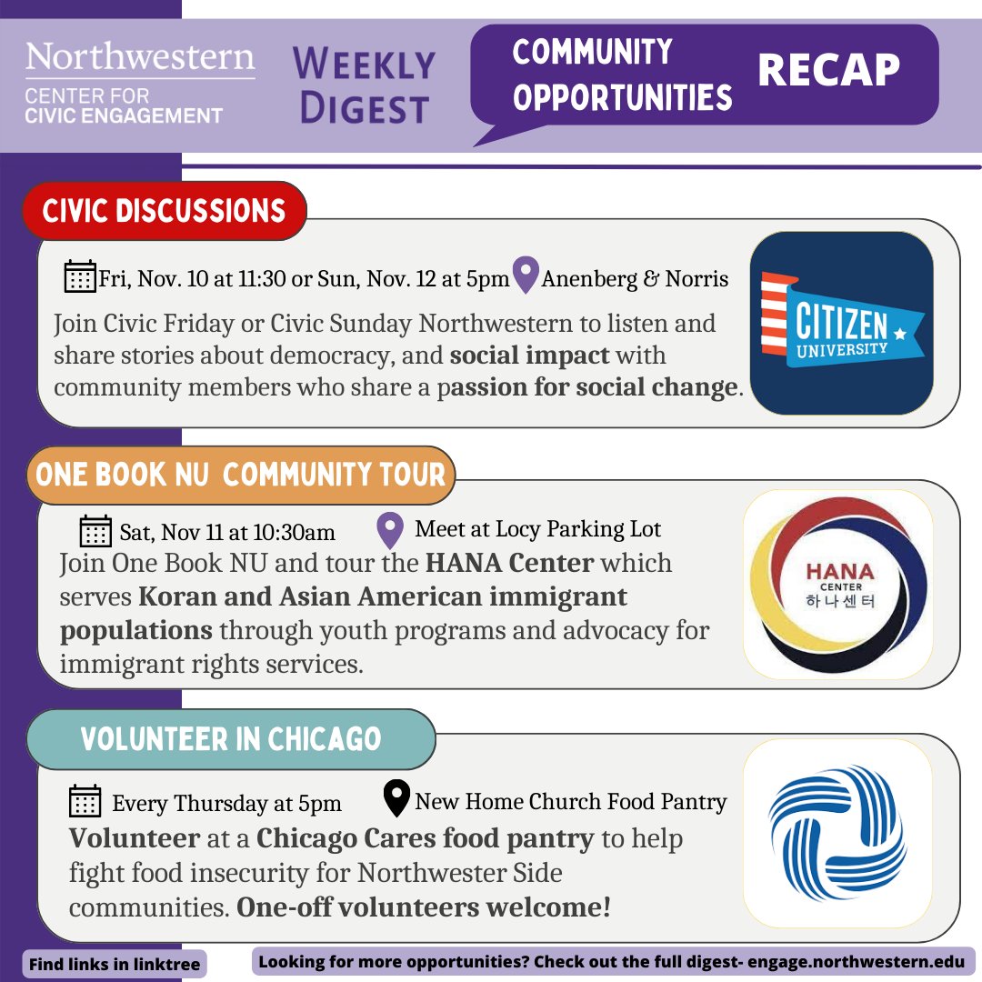 Check out a few of our Community opportunities from this week's Digest!