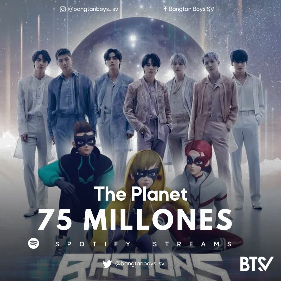 StreamBreakerSV's tweet photo. 📈|  "The Planet" by #BTS ha superado 15 millones de streams en Spotify. 

🖇: https://t.co/JPKB5t9Sxq

#ThePlanetByBTS #ThePlanet @BTS_twt

~🌻. https://t.co/N0tTkIuDl7