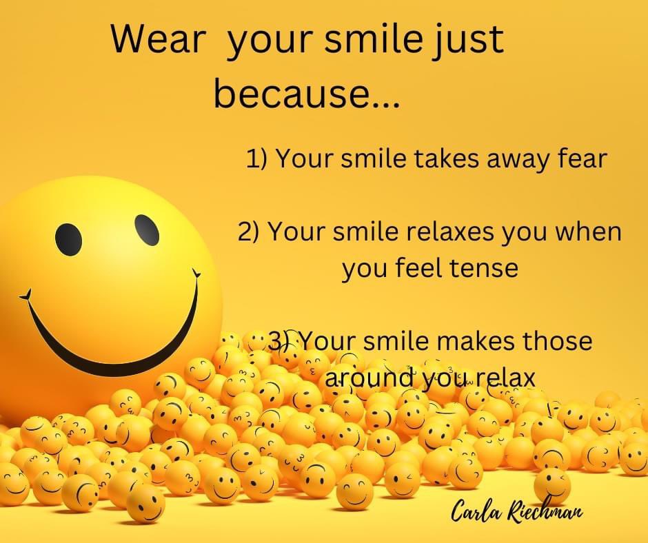 thegigglefest1's tweet photo. Do you wear your smile every day. It will help you stay calm and relaxed regardless of the circumstances. https://t.co/3peYj6oTha