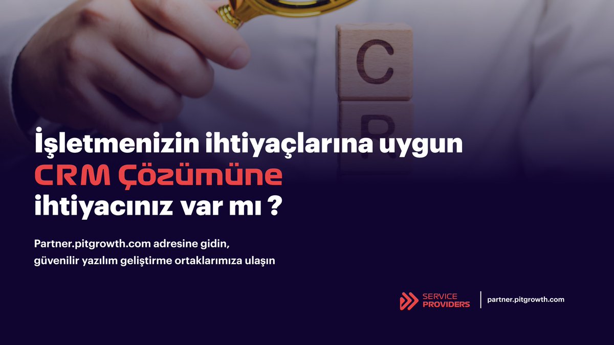 pitgrowthtr's tweet photo. 📊 İşletmenizin ihtiyaçlarına uygun CRM Çözümüne ihtiyacınız var mı ? 🤝 

İşletmenizin başarısının anahtarı, müşteri ilişkilerinizi etkili bir şekilde yönetmekten geçer. Bir CRM çözümü, işletmenizin özel ihtiyaçlarına uygun olarak tasarlanabilir. https://t.co/yhZYcMc4yb