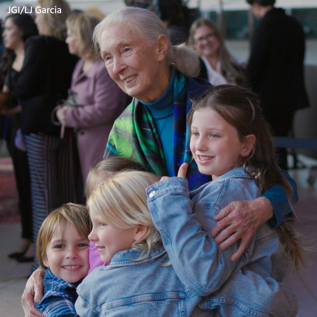 “When we listen to [young people's] voices [they] actually are changing the world and making it better for people, for animals, and for the environment because everything is interconnected.”—Dr. Jane Goodall, DBE, Make a difference through our youth program, @RootsandShoots!