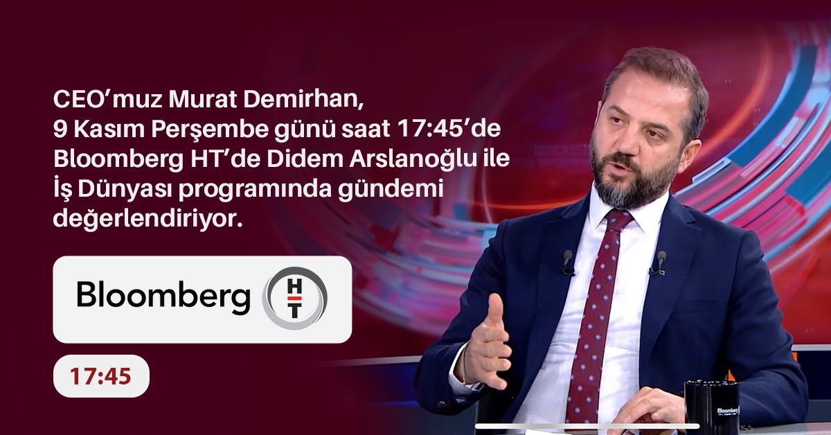 9 Kasım 2023 Perşembe akşamı <a href="/BloombergHT/">Bloomberg HT</a>’de saat 17:45’te <a href="/DidemArslanoglu/">Didem Arslanoglu</a> ile İş Dünyası programına konuk olacağım. 

İş yerlerinde öğle yemeği konusunu konuşacağız. 

<a href="/MealBoxTR/">Meal Box</a>
