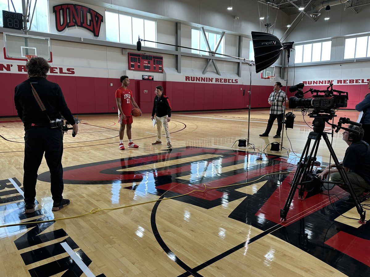 The <a href="/TheRunninRebels/">UNLV Men's Basketball</a> season begins tonight! Last week, I had a blast with DJ Thomas on some new NIL ad spots I produced and directed for <a href="/SNWA_H2O/">Southern Nevada Water Authority</a>. An awesome young man. Loved directing him - a great blend of talent and coachability (Coach Kruger would be proud!). Go Rebs!