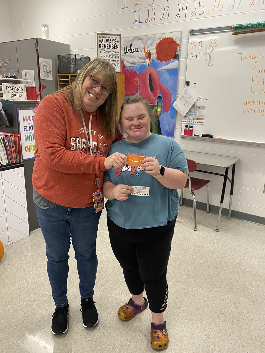 Behavior is a HUGE risk versus reward in Mrs. Field’s class. Way to go AJ on filling up your positive punch card🙌🏻