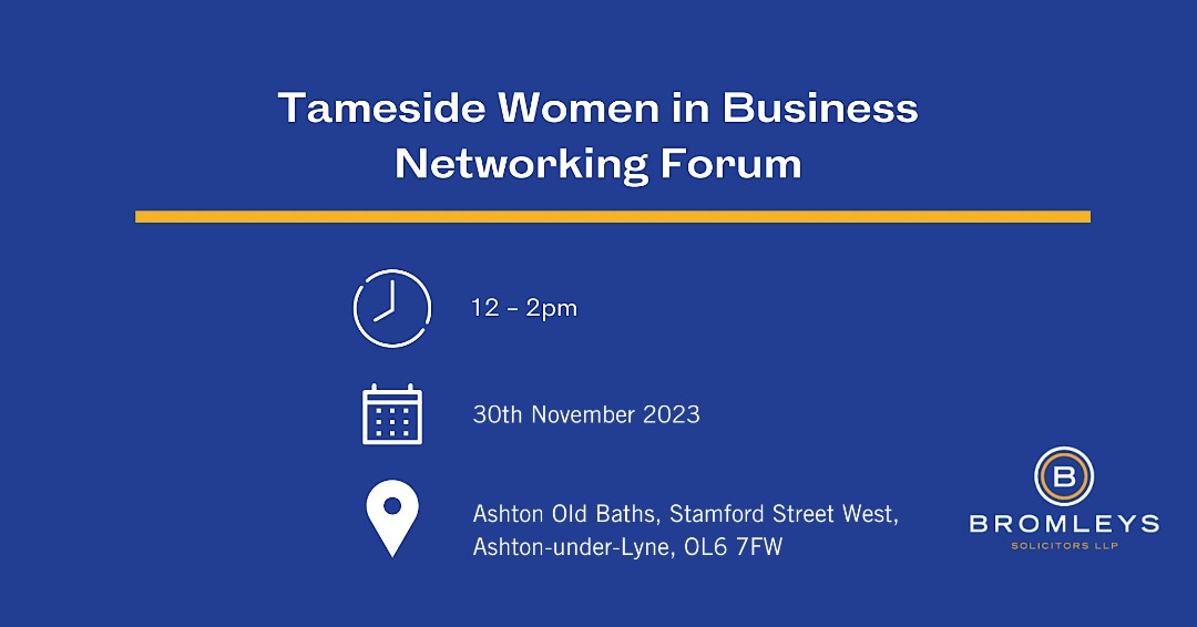 BromleysLLP's tweet photo. Tameside Women In Business Is Back! 

Following a short hiatus, we are pleased to announce that the next TWIBs event will take place on Thursday 30th November 2023 at the spectacular Ashton Old Baths in Ashton-under-Lyne. 

Register for this event here: 

https://t.co/SScupW3I1p https://t.co/UYdCB8zMYd
