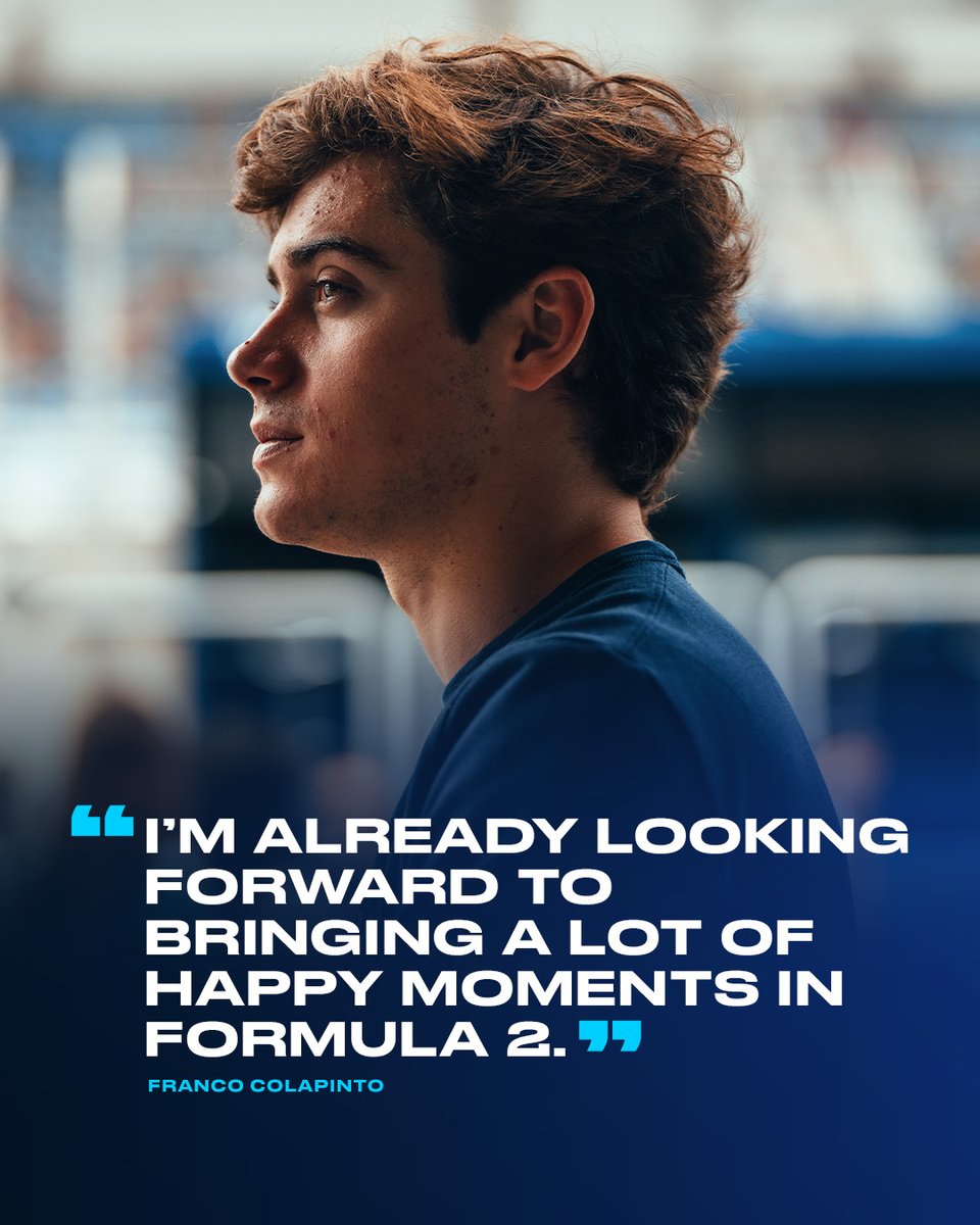 WilliamsF1's tweet photo. Proud to be representing his home country 💙🇦🇷

@FranColapinto discusses his F3 season and looks ahead to Abu Dhabi and 2024! Read below 🤩👇 https://t.co/Hh8R6coVpq